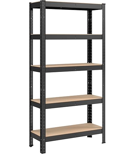 Amazon｜SONGMICS スチールラック 組立簡単 幅90×奥行40×高180cm 5段